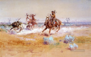 メキシコ西部アメリカ人のチャールズ・マリオン・ラッセル Oil Paintings